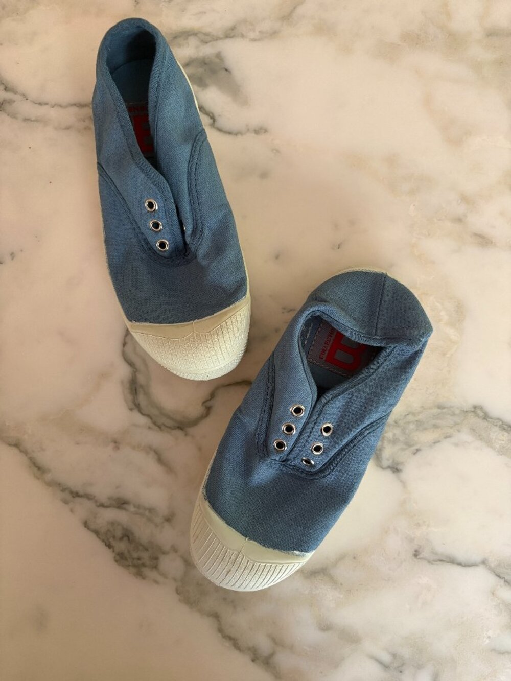 Bensimon Elly Tennis blue slip on shoes (Toddler Size US Size: 10 – 10.5)